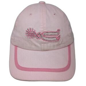 Foxfire Baseball Cap Pink OSFM Rhinestone Spur Embroidery Strapback Hat Cotton